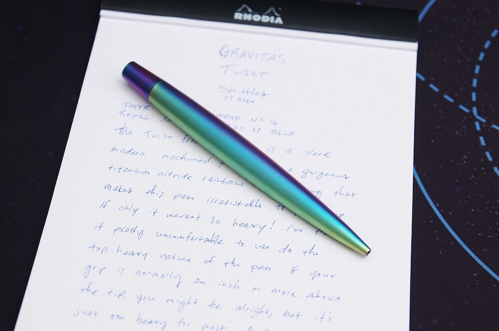 Gravitas Twist Skittle Matt Ballpoint Pen Review — The Pen Addict